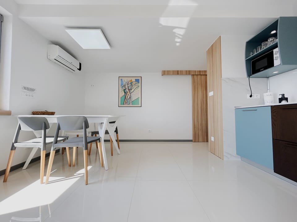 Dining area and kitchen
