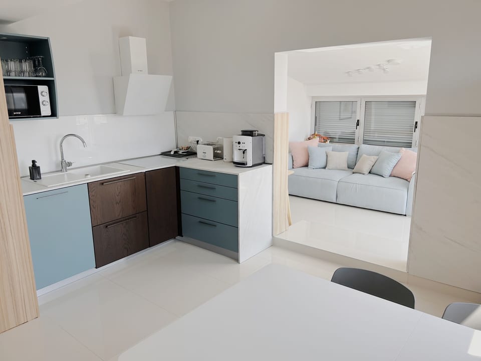 Kitchen and living room