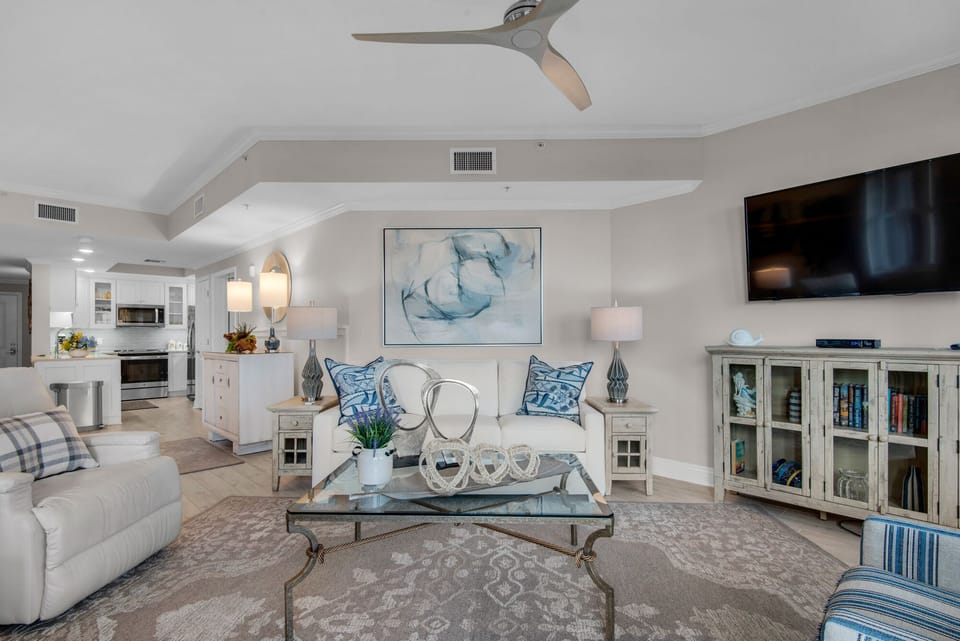 Beautiful Living room with large tv