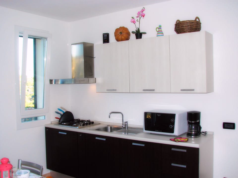 Kitchen: Equipped with Microwave, Fridge and Washing Machine