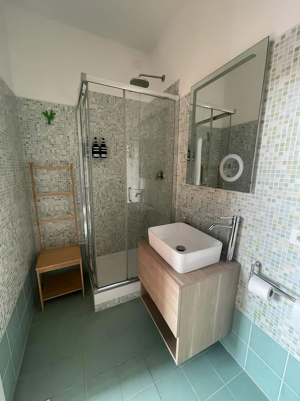 Shower, free toiletries, hair dryer, bidet