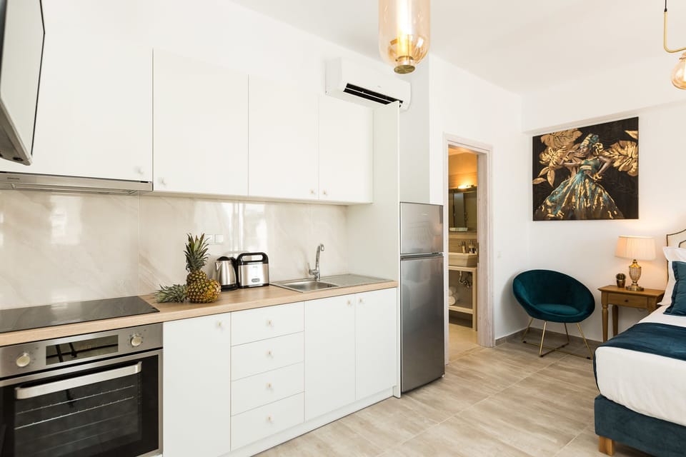 Triple Studio | Private kitchen | Fridge, oven, stovetop, coffee/tea maker