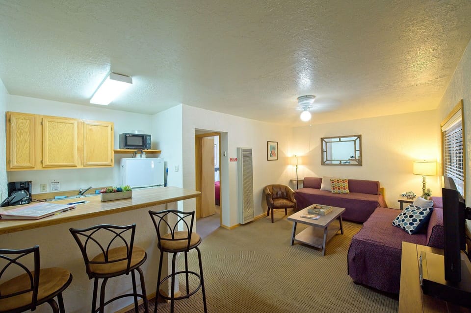 Standard Apartment, 1 Bedroom, Mountain View (503) | Egyptian cotton sheets, premium bedding, in-room safe, blackout drapes