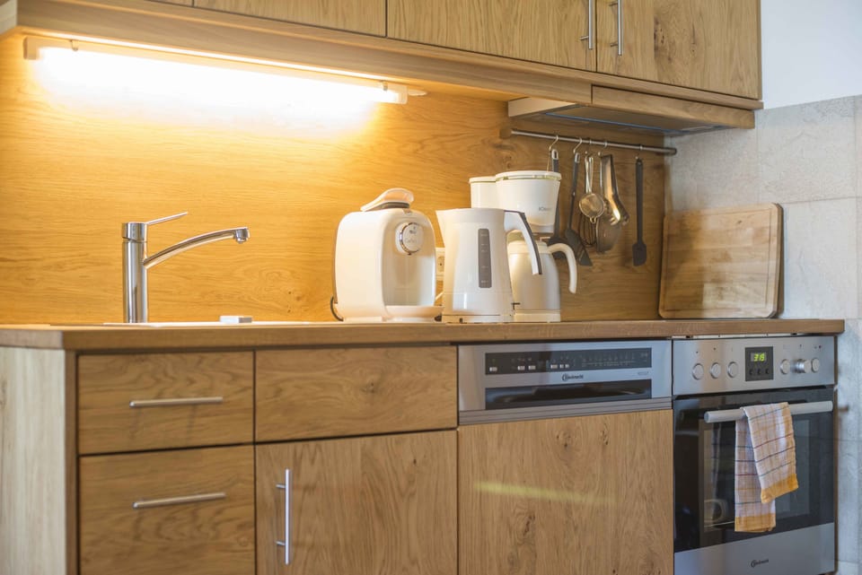 Standard Apartment, 2 Bedrooms, Kitchenette, Mountain View (Schwalbennest) | Private kitchenette | Full-size fridge, microwave, espresso maker, coffee/tea maker