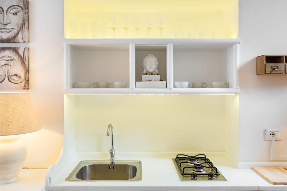 Apartment | Private kitchen | Fridge, oven, stovetop, espresso maker