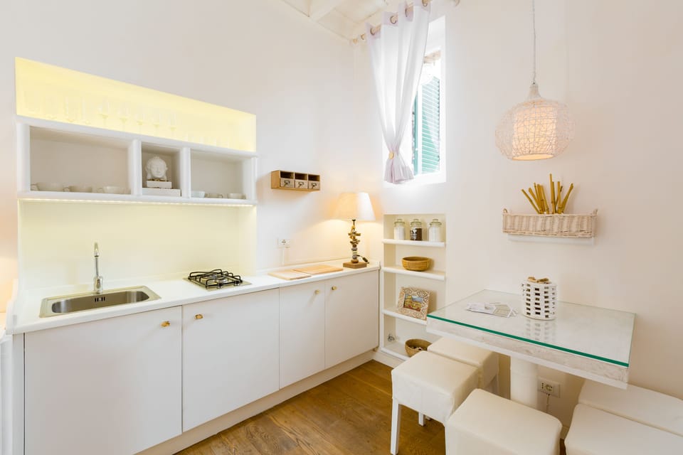Apartment | Private kitchen | Fridge, oven, stovetop, espresso maker