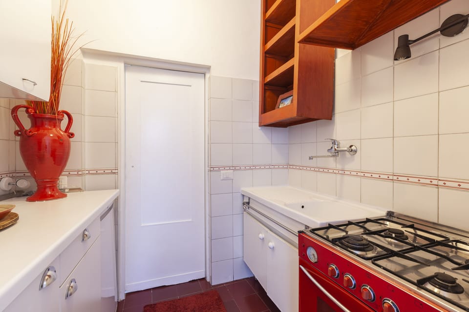Apartment | Private kitchen | Fridge, oven, stovetop, espresso maker