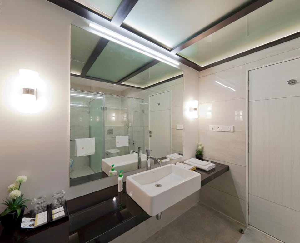 Shower, slippers