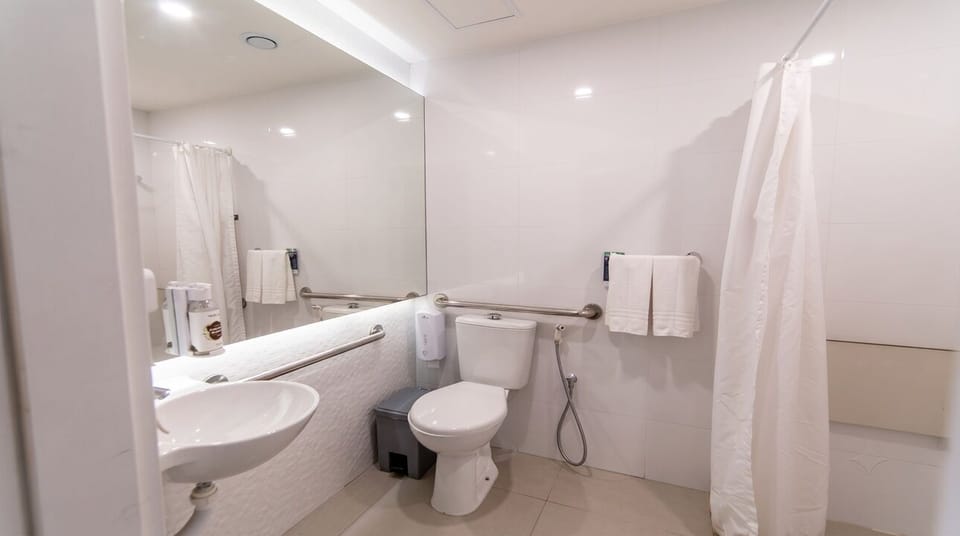 Standard Room, 1 Queen Bed, Accessible | Bathroom | Shower, rainfall showerhead, free toiletries, hair dryer