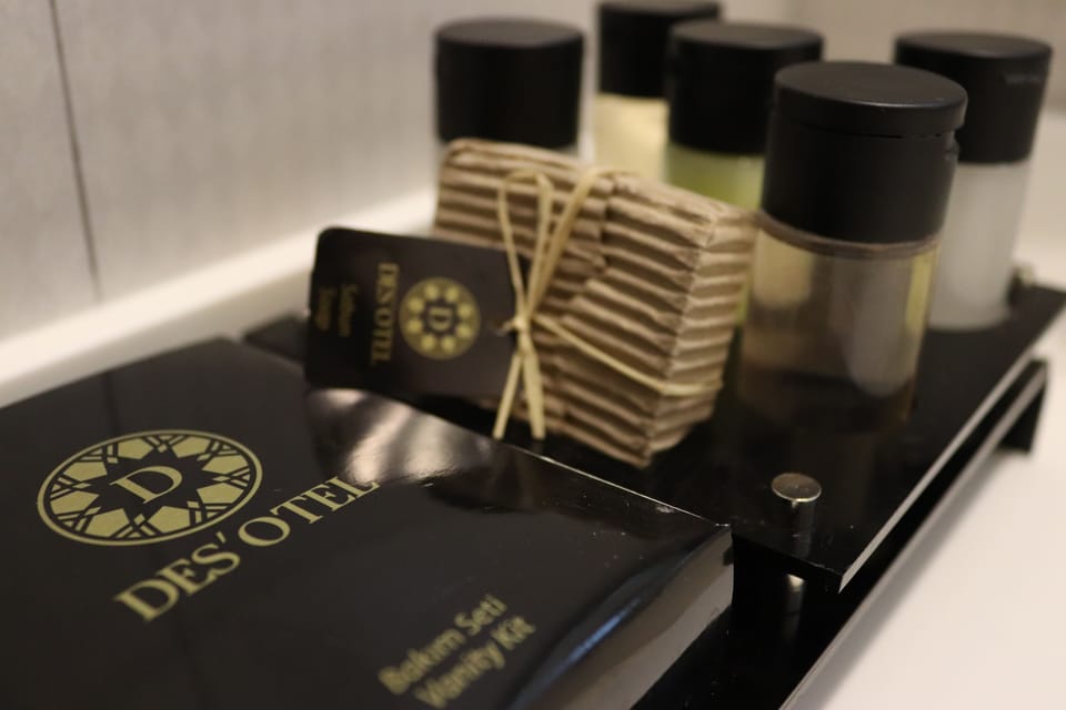 Shower, free toiletries, hair dryer, slippers