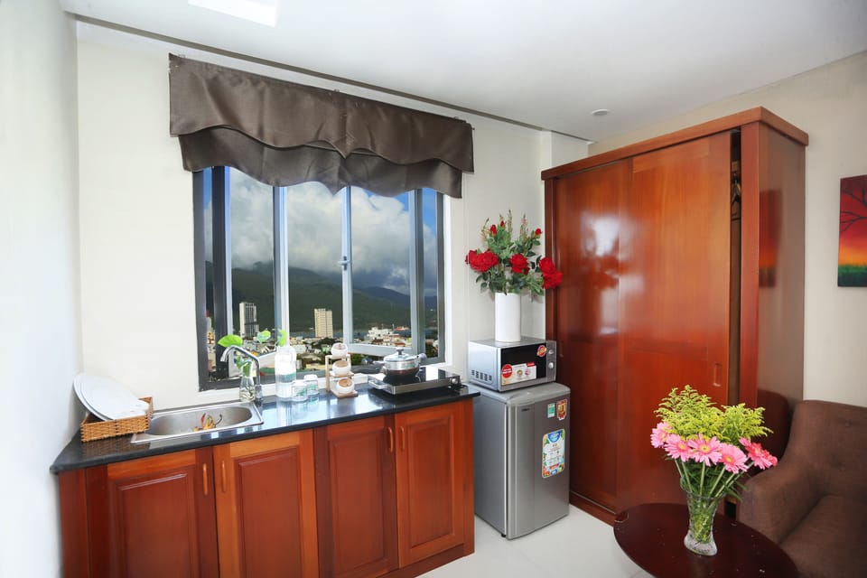 Fridge, electric kettle