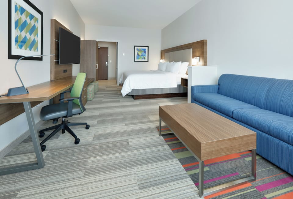Premium bedding, memory foam beds, in-room safe, desk