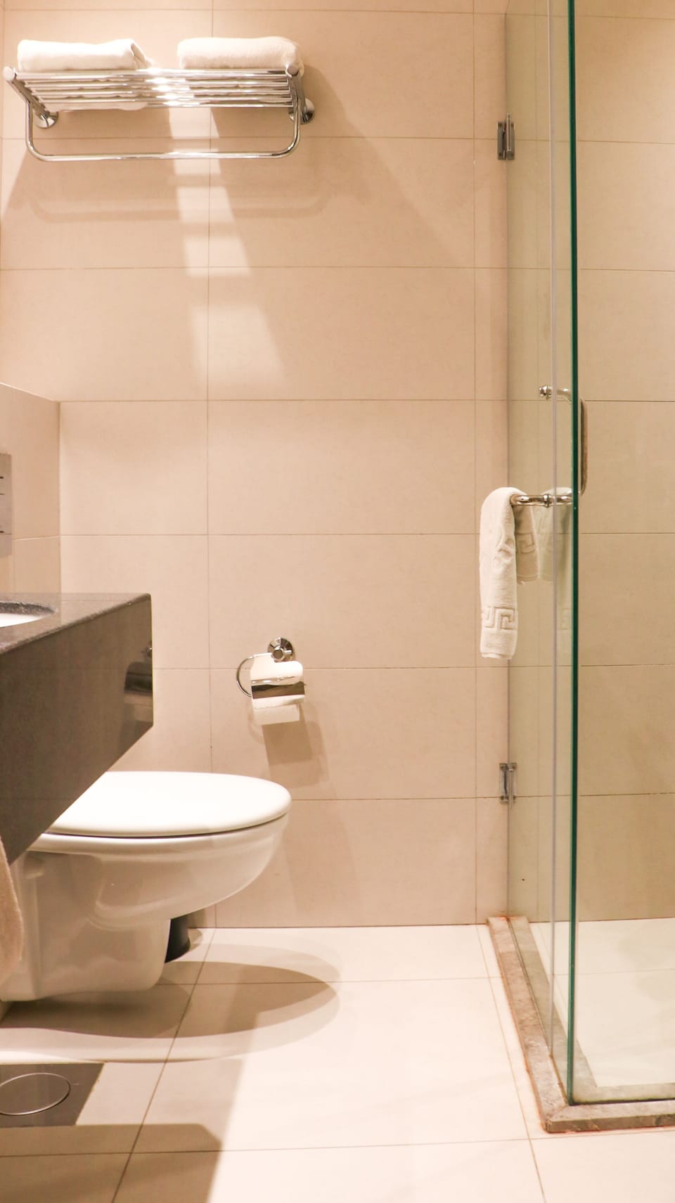 Standard Double Room, 1 King Bed | Bathroom | Shower, free toiletries, hair dryer (on request), slippers