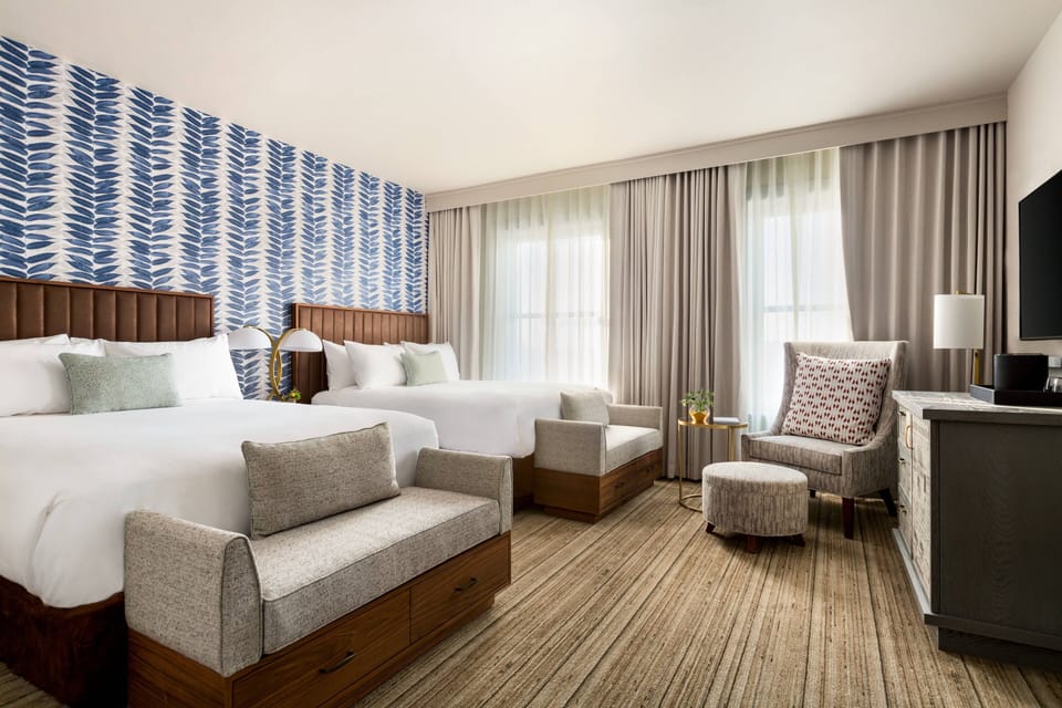 Room, 2 Queen Beds | Pillowtop beds, in-room safe, desk, laptop workspace