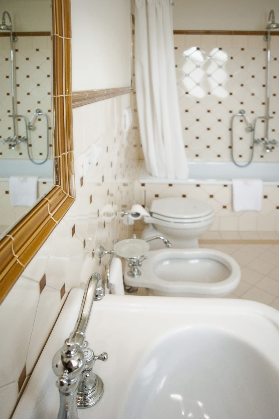 Free toiletries, hair dryer, slippers, bidet