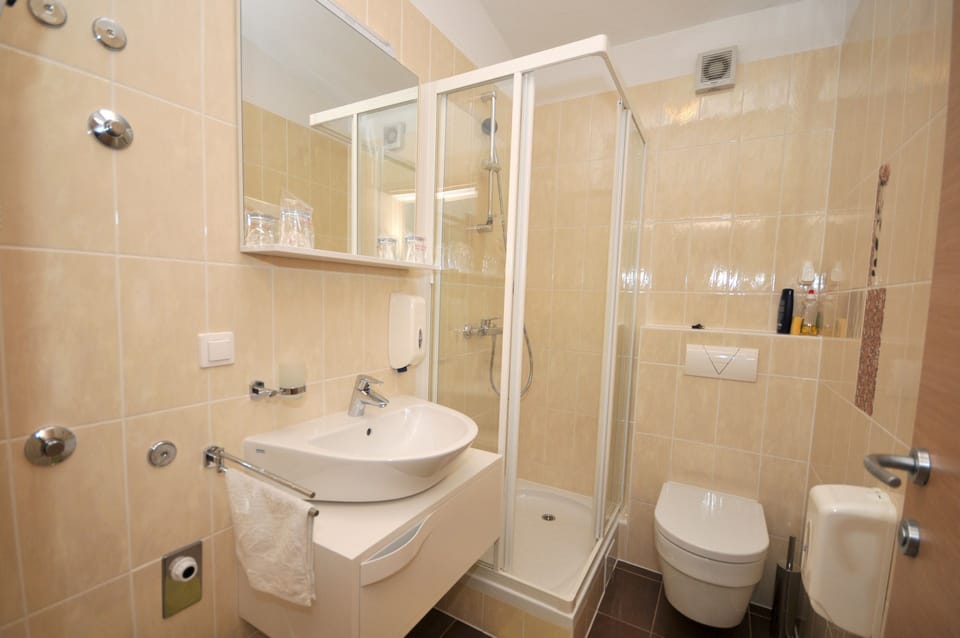 Single Room | Bathroom | Shower, free toiletries, hair dryer, towels