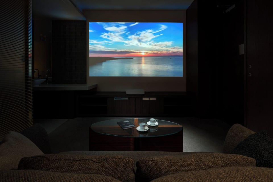 Executive King with 100inc Projector [Mini Bar /Sauna/ Club Lounge Access Inclusive] | Living area | 65-inch flat-screen TV with digital channels, TV, Netflix