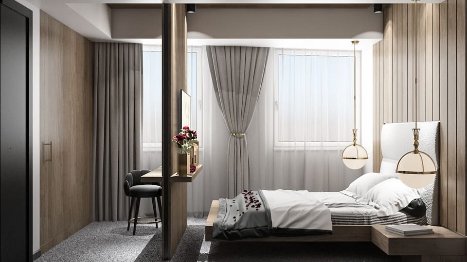 Deluxe Double Room, 1 Queen Bed, Smoking | Minibar, desk, WiFi (free)