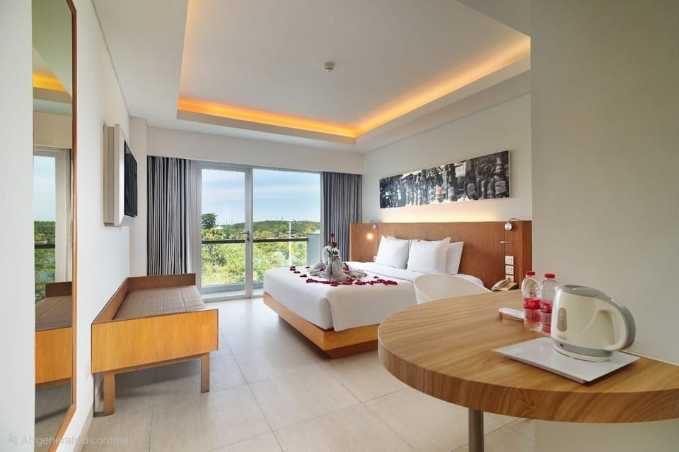 Superior Room with Balcony | Minibar, in-room safe, desk, laptop workspace