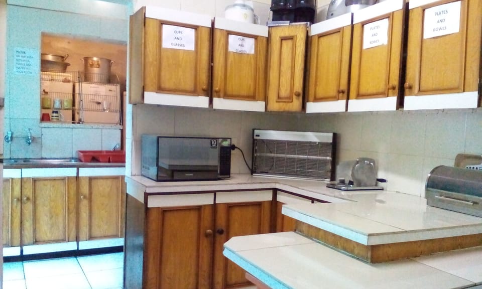 Shared fridge, microwave