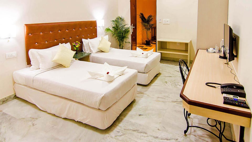 Desk, free WiFi, bed sheets