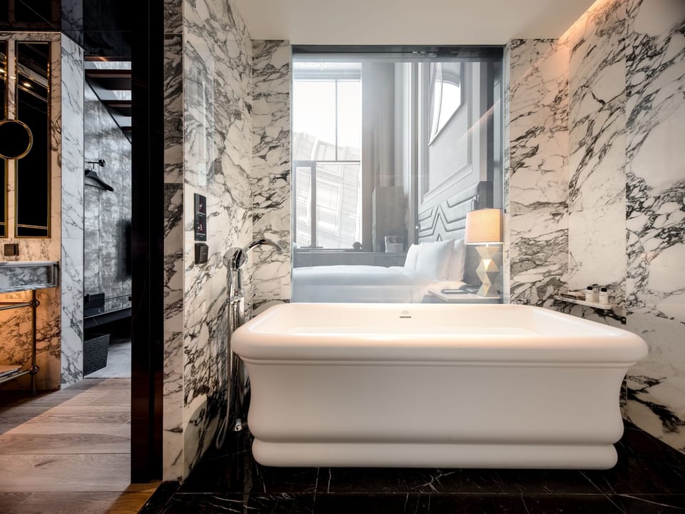 Duplex Suite Adlut Only (Cimer & Wonder Box is available for stays) | Bathroom | Separate tub and shower, deep soaking tub, hair dryer, slippers