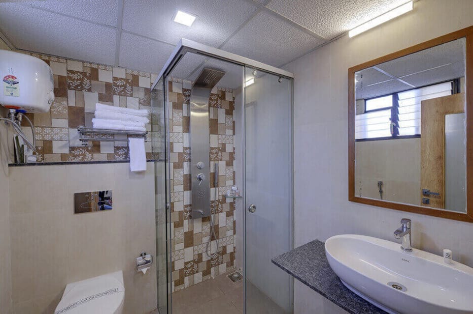 Shower, slippers