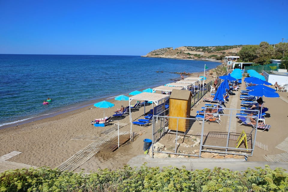 Private beach, beach bar