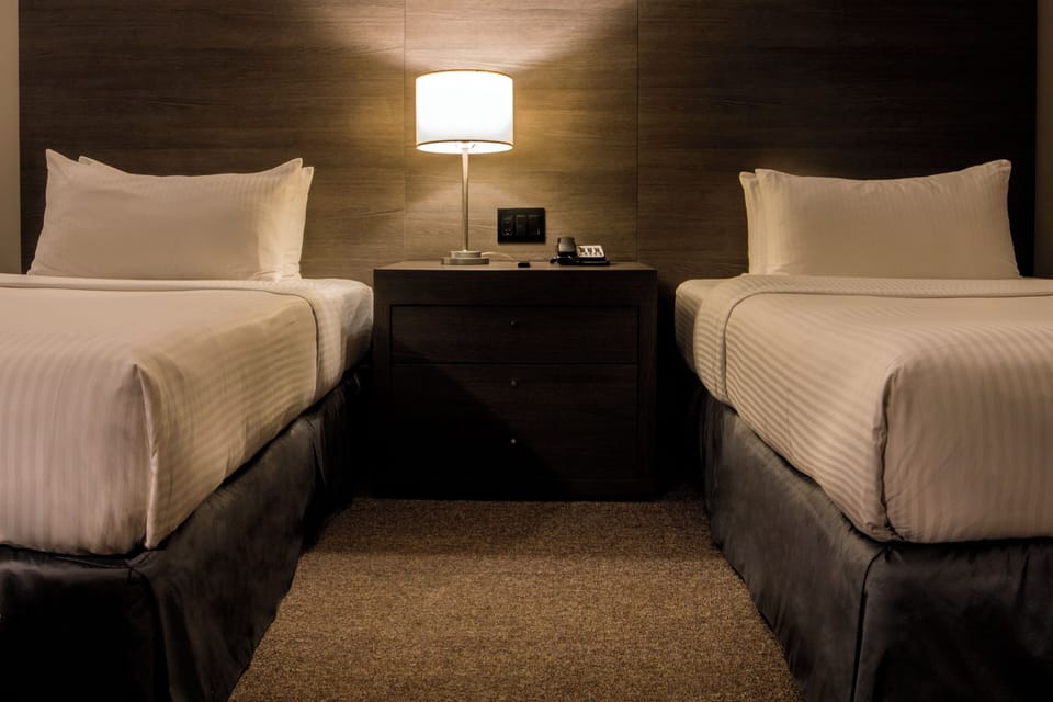 Twin Room | In-room safe, iron/ironing board (on request), WiFi (free)