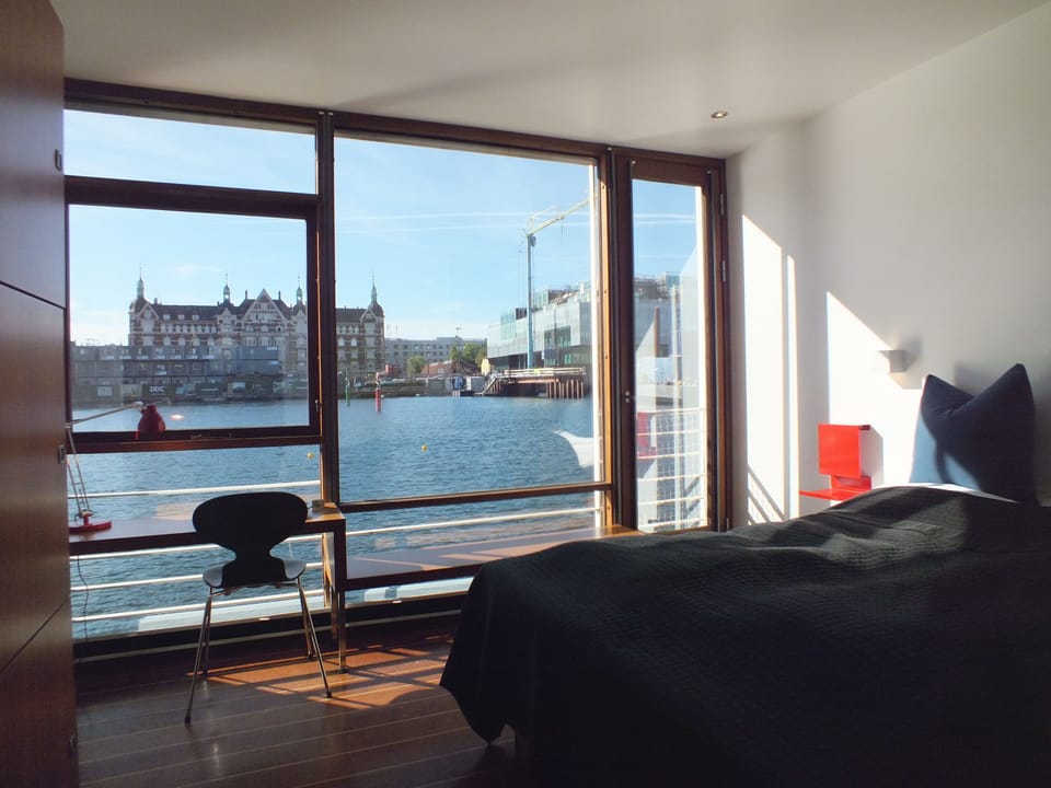 Desk, laptop workspace, blackout drapes, free WiFi