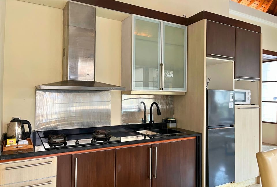 Family Villa, 3 Bedrooms, Private Pool | Private kitchenette | Full-size fridge, microwave, stovetop, coffee/tea maker
