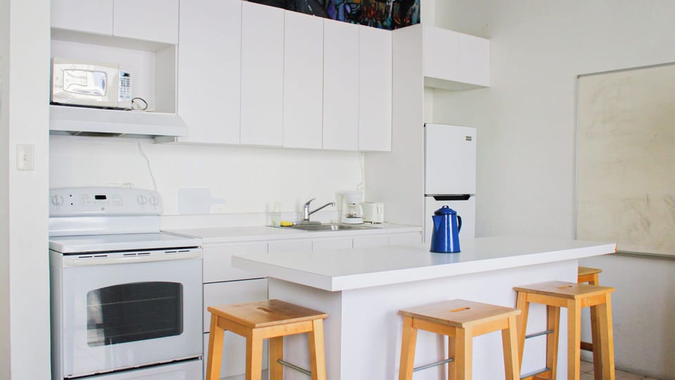 Apartment, 1 Bedroom | Private kitchen | Fridge, microwave, oven, stovetop