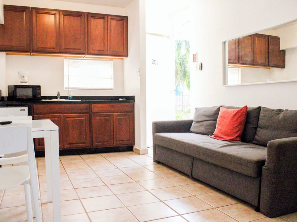 Apartment, 1 Queen Bed with Sofa bed | Living area | Flat-screen TV