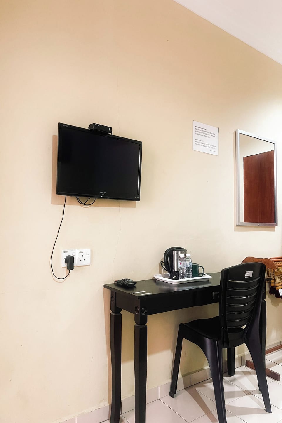 Desk, iron/ironing board, free WiFi, bed sheets