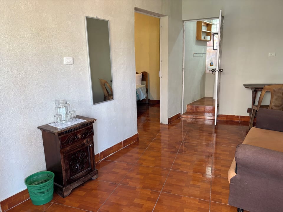 Desk, rollaway beds (free), WiFi (free), bed sheets