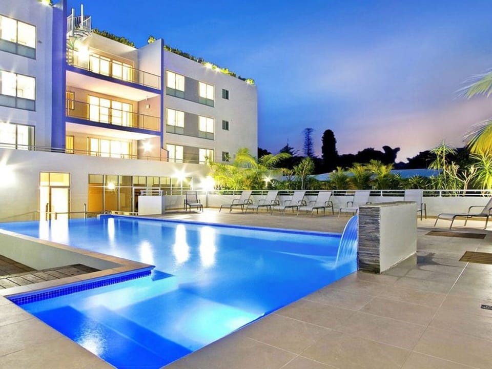 Swimming pool in complex