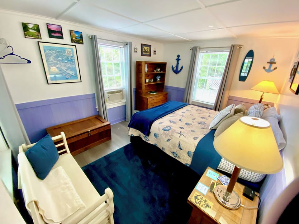 Lovely bedroom on ground floor with lovely views of the bay