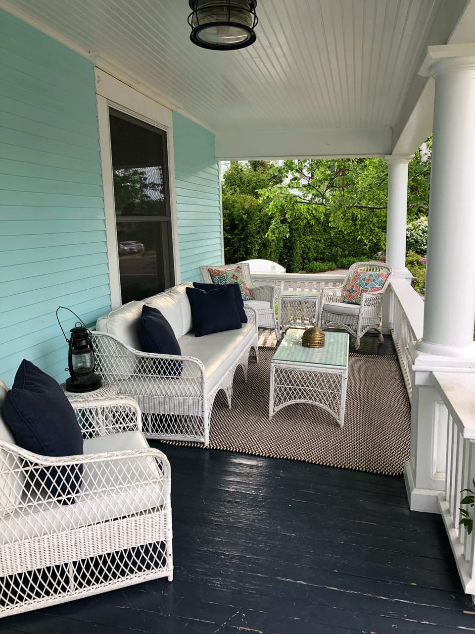 Relax on front porch just steps from town