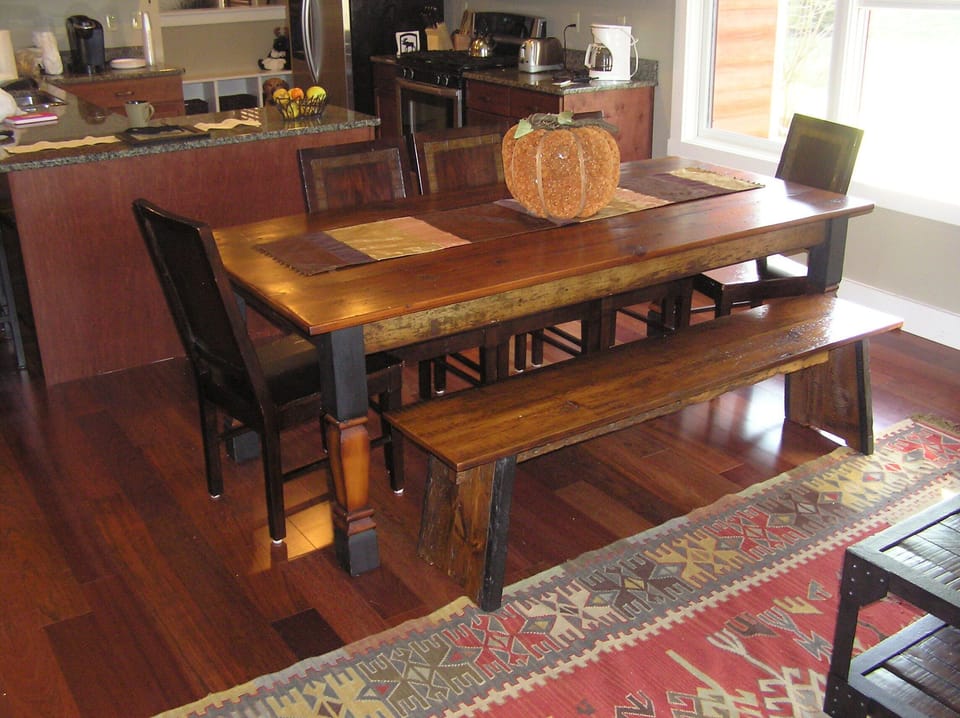 Solid Barnboard Table Awaits You When Its Time To Re-Fuel Yourself