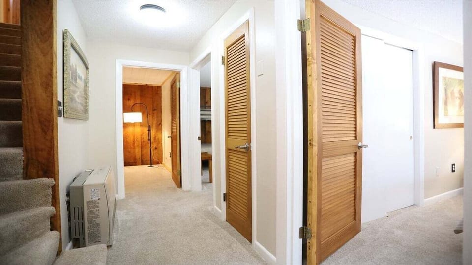 Lower Level Hallway to Bedroom in Vacation Home