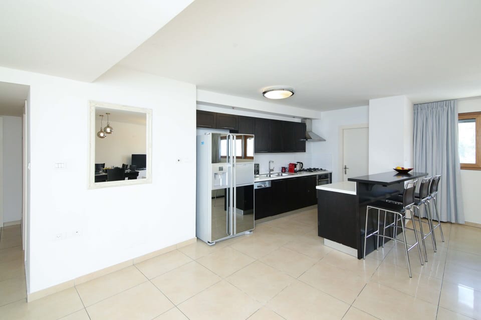Luxury Apartment (104), 3 bedrooms, 1 living room | Private kitchen | Fridge, microwave, oven, stovetop