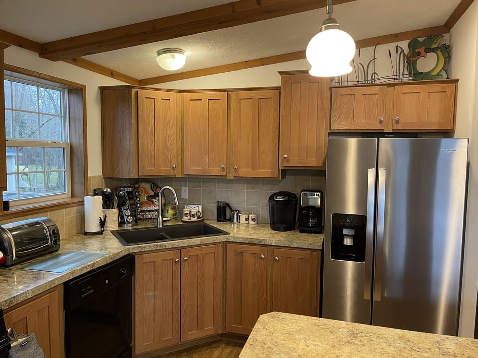 All cookware, dishes and utensils provided. Even a waffle maker!