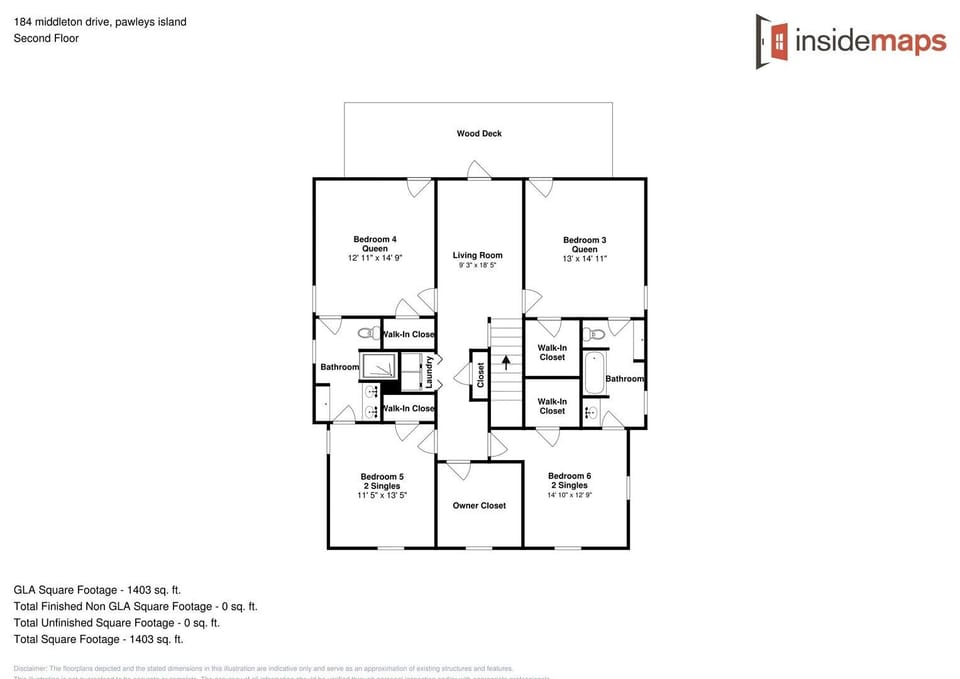 Floor Plan - Deetjen 2 top floor