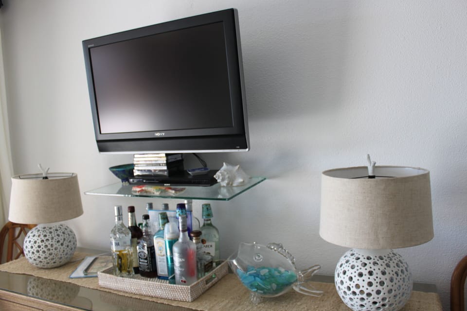 Entertainment area and bar