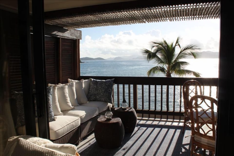 Photo of main floor terrace taken from living area