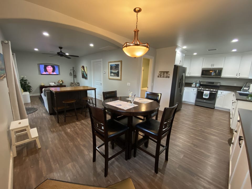 Private Dining, Living, and Kitchen Space