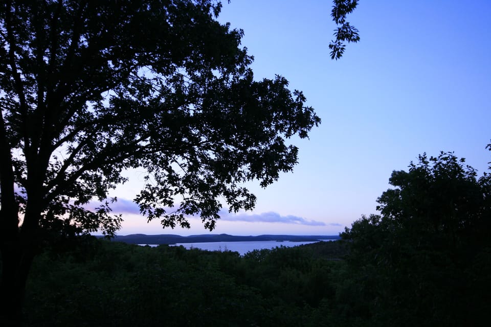 Views of the lake are gorgeous at all times of the day.