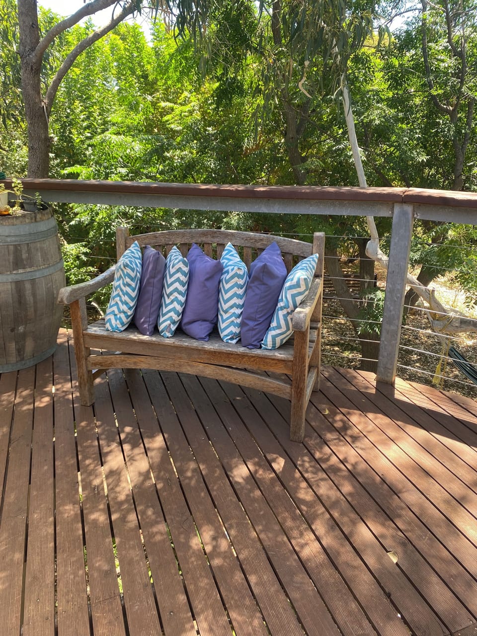 Lots and lots of deck cushions