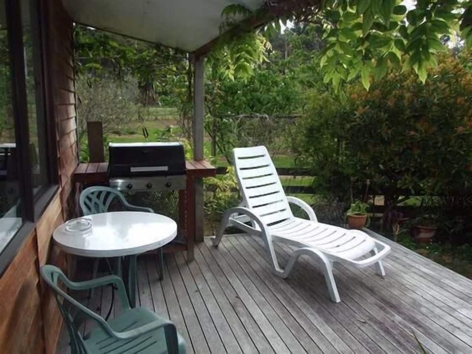 Covered BBQ and deck