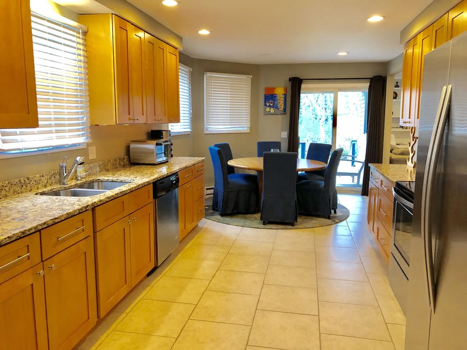 Bright sun drenched kitchen
